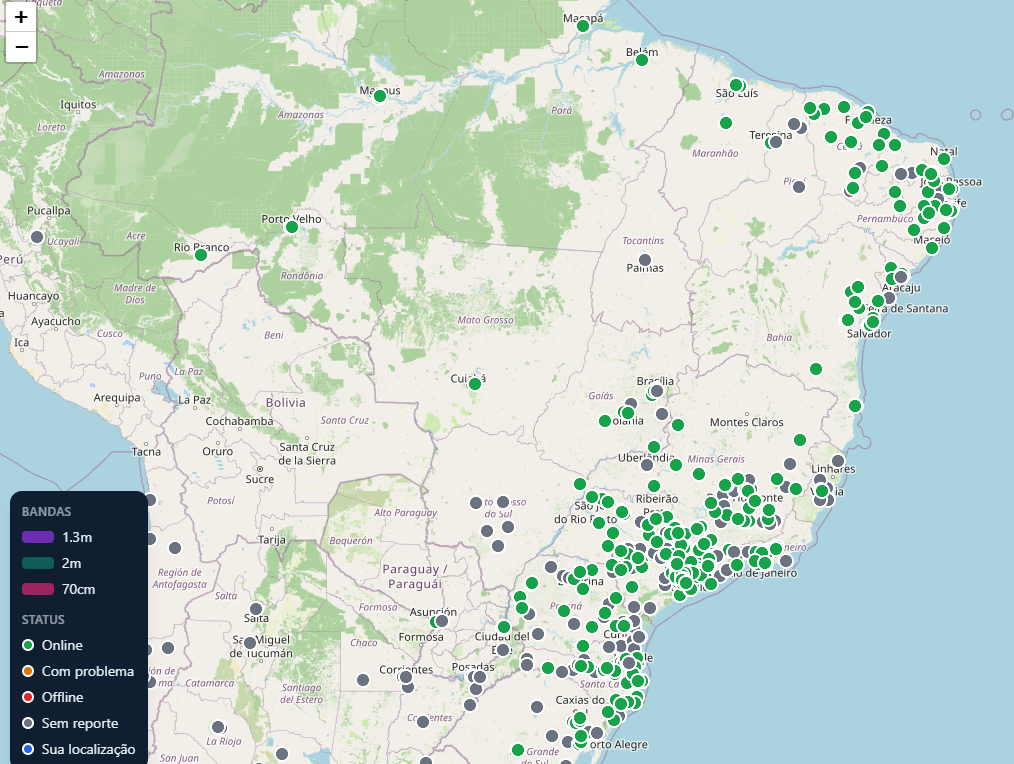 mapa do brasil com repetidoras
